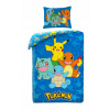 Detská posteľná bielizeň Pokémon 140x200 Halantex 100 % mikrovlákno Pikachu