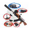 Guľová zbraň Kalashnikov AK-47 s laserovým zameriavačom+2 terče VYPR