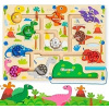 COMMODUM Magnetická labyrintová hra Montessori dinosaurus pre deti vo veku 2-5 rokov