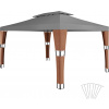 tectake 403264 záhradný altánok mona 3x4m - hnědá/antracit