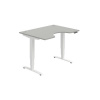 Hobis Pracovný stôl Motion Ergo, PO, 3S, 120x61-128x90 cm, sivá/biela