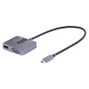 StarTech.com USB C video adaptér, multiportový adaptér USB C na HDMI VGA s 3,5 mm zvukovým výstupom, 4K 60 Hz, HDR, 100 W PD 3.0, USB C adaptér pre notebook, kompatibilný s Thunderbolt 3/4 - cestovný