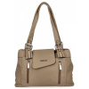 Torebka Damska Na Ramię 2 Komory firmy Hernan 066 Ciemno Beżowa