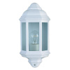 Searchlight Maine Outdoor Wall Light - White Metal & Clear Glass