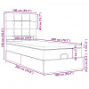 vidaXL Osmanský rám postele s matracmi tmavosivá 100x200 cm zamat - Sivá - 231953-243996