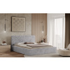 Posteľ BACOLI 160x200 svetlosivá s úložným priestorom