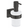 GROHE Start Cube - Dávkovač tekutého mydla s držiakom, čierna matná 410982430
