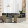 zahrada-XL Súprava záhradných pohoviek 7 pcs Svetlosivá Poly ratan 3357495