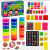 SLIME SET NA VÝROBU GLUTOV VEĽKÝ KREATÍVNY 120v1 BOX DARČEK