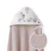 INTERBABY Osuška froté Zvieratká 100x100cm + Podbradník Varianta: staroružová