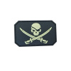 PVC nášivka Pirate Skull, černá