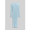 ŠATY KARL LAGERFELD LSLV KNIT DRESS CASHMERE BLUE
