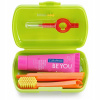Curaprox Travel Set zubná kefka + CPS medzizubné kefky 2 ks + zubná pasta 10 ml darčeková sada, zelený