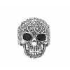 Ewena Prsten z chirurgické oceli stříbrný lebka Velikost v mm: 19 + dárkové balení