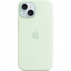 iPhone 15 Plus Silicone Case with MagSafe - Soft Mint MWNG3ZM/A