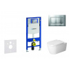 Geberit Duofix Modul na závesné WC s tlačidlom Sigma30, matný chróm/chróm + Duravit ME by Starck - WC a doska, Rimless, SoftClose 111.300.00.5 NM7