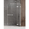 New Trendy Avexa White sprchovací kút 100x90 cm štvorcová biela matné/priehľadné sklo EXK-2805
