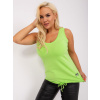 Factory Dámske letné UNI plus size topy Farba: Limetková, Veľkosť molet: UNI