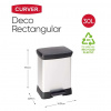 Curver Pedálový kôš Deco, obdĺžnikový 30 l, strieborný - Srieborná - 37086-178427