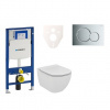 Cenovo zvýhodnený závesný WC set Geberit do ľahkých stien / predstenová montáž + WC Ideal Standard Tesi 111.300.00.5NE2