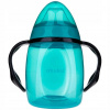 Akuku hrnček naklonený so silikónovým náustkom 280ml modrý