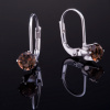 Silver.ag Náušnice strieborné, dymový (smokey) quartz E1555