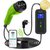 Qoltec Mobile 52476 Nabíječka pro elektromobil EV s regulací 2v1 Type2 | 3,5 kW | 230V | Wifi | LCD | Přenosná | Wallbox | (Napájení 230V s nastavitelným nabíjecím proudem vám zajistí pohodlné a bezpe
