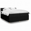 Box spring postel s matrací černá 200x200 cm textil Černý 3289872