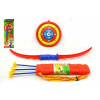 Teddies Luk 71cm +3 šípy v puzdre + terč plast v krabici