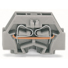 WAGO Svorka 260-301 2vodičová, bez tlačítka, s upevňovací přírubou, upevňovací otvor Ø3,2 mm, CAGE CLAMP®; 1,50 mm², šedá