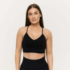 Bezšvová športová podprsenka Sculpt Black- GymBeam Veľkosť: L 105556-3-L
