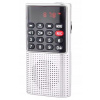 Mini FM rádio Prunus J-328 s diktafónom, AUX, SD/TF, batériou a nahrávaním – biele