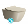 GSI PURA COLOR PURA závesná WC misa, Swirlflush, 36x55cm, creta dual-mat 881508
