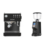 Ascaso Steel DUO, Black + Eureka Atom Specialty 65, black
