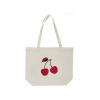 Textilomanie Látková plážová taška CHERRY, krémová