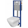 Cersanit AQUA 22 NÁDRŽ, WC MISA LARGA SQUARE, DUROPLAST, ANTIBAKT., Soft Close, Easy Off, TLAČIDLO PRESTO chróm S701-478