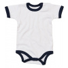Babybugz Dojčenské body s krátkym rukávom BZ19 White 6-12 Monate