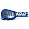 ACCURI 2, 100% Enduro Moto brýle modré, čiré Dual plexi