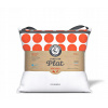 Vankúš - Petit Cushion Meunier le Souple Naturel White a Red 60x60 cm (Petit Meunier vankúš je pernatý a 60 x 60 cm chmýří)