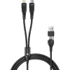 CONNECT IT Wirez 4in1 1x USB-C 1x Lightning 1,25 m čierny