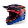 Prilba SUPERTECH S-M10 ERA, ALPINESTARS (modrá/červená/žltá fluo) 2026 S (obvod 55 - 56 cm)