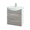 Dreja Umývadlová skrinka TAKE IT SZZ2 65 - N01 Biela lesk / Úchytka T01 / D01 Betón