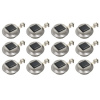Vonkajšie solárne svietidlá 12 ks biele 12 cm LED okrúhle-ForU-277135