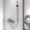 HANSGROHE Pulsify Select S nástenný sprchový termostat ShowerTablet Select 400, ručná sprcha 3jet Relaxation priemer 105 mm, sprchová tyč 90 cm, jazdec a sprchová hadica 160 cm, chróm, 24270000