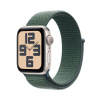 Apple Watch SE GPS 40mm Starlight Aluminium Case with Lake Green Sport Loop