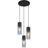 Globo Lighting Annika závesné svietidlo 3x25 W čierna-dymová 21000-3HB