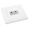 Solarix Zásuvka CAT6 STP 2 x RJ45 pod omítku bílá SX9-2-6-STP-WH 23100094