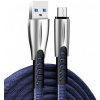 ColorWay kábel USB MicroUSB (zink alloy) 2.4A 1m, modrý CW-CBUM011-BL