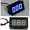 Voltmeter panelový LED modrý, H27V3, 3-30V, 3 vývody