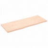 vidaXL Nástenná polica 160x60x(2-4) cm neošetrený dubový masív - Hnedá - 117966-64661
